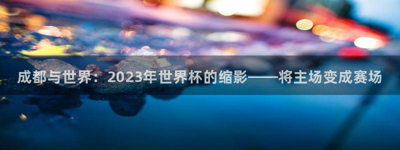 2026世界杯买球：成都与世界：2023年世界杯的缩影——将主场变成赛场